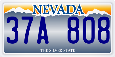 NV license plate 37A808