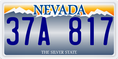 NV license plate 37A817