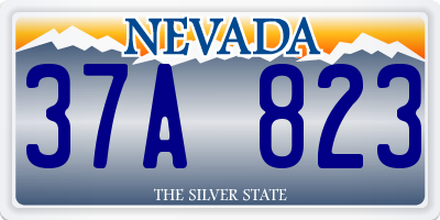 NV license plate 37A823