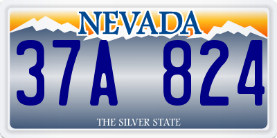 NV license plate 37A824