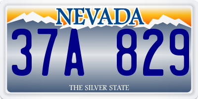NV license plate 37A829