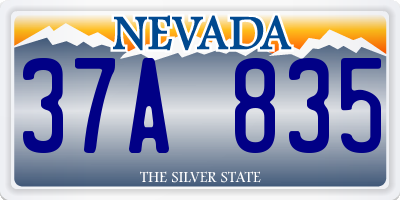 NV license plate 37A835