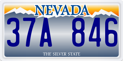 NV license plate 37A846