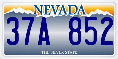 NV license plate 37A852