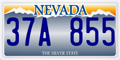 NV license plate 37A855