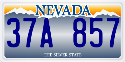 NV license plate 37A857