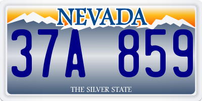 NV license plate 37A859