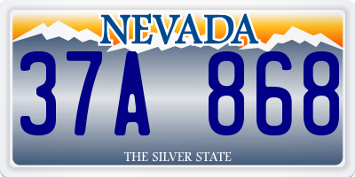 NV license plate 37A868