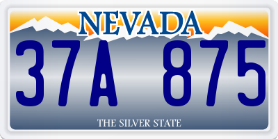 NV license plate 37A875