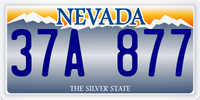 NV license plate 37A877