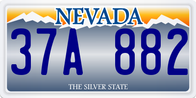NV license plate 37A882
