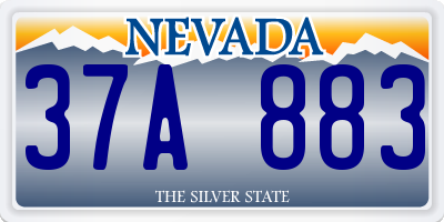 NV license plate 37A883