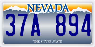 NV license plate 37A894