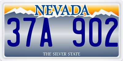 NV license plate 37A902