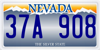 NV license plate 37A908