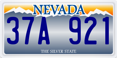 NV license plate 37A921