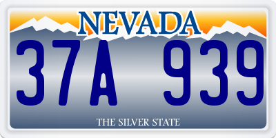 NV license plate 37A939