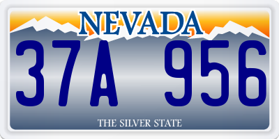 NV license plate 37A956