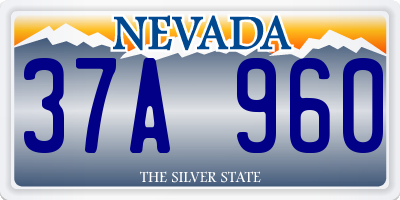 NV license plate 37A960