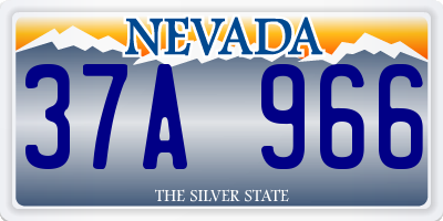 NV license plate 37A966