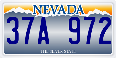 NV license plate 37A972