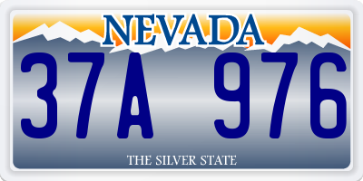 NV license plate 37A976