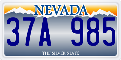 NV license plate 37A985