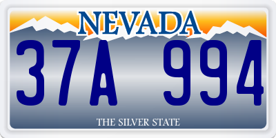 NV license plate 37A994