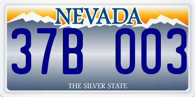 NV license plate 37B003