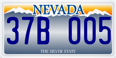 NV license plate 37B005