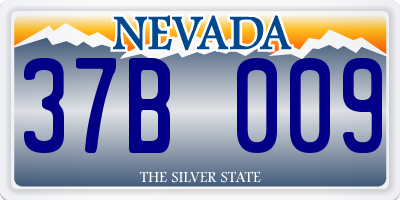 NV license plate 37B009