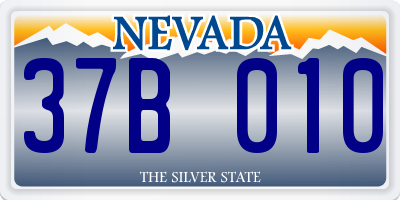 NV license plate 37B010