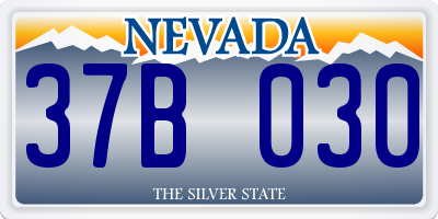 NV license plate 37B030