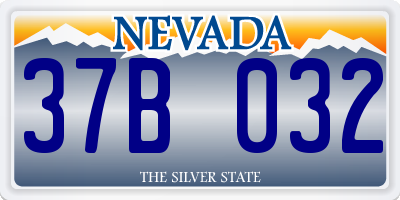 NV license plate 37B032