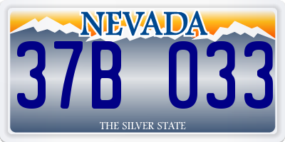 NV license plate 37B033