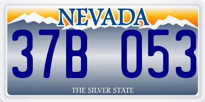 NV license plate 37B053