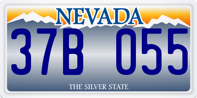 NV license plate 37B055