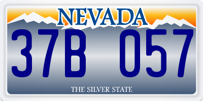 NV license plate 37B057