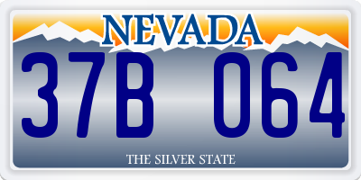 NV license plate 37B064