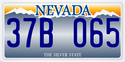 NV license plate 37B065