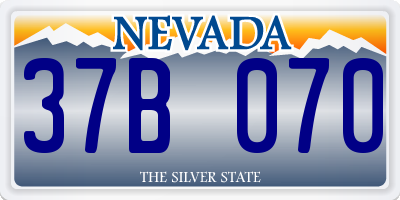 NV license plate 37B070