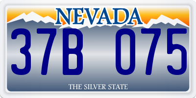 NV license plate 37B075
