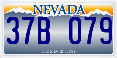 NV license plate 37B079