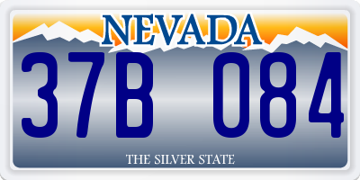 NV license plate 37B084