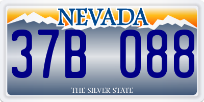 NV license plate 37B088