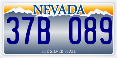NV license plate 37B089
