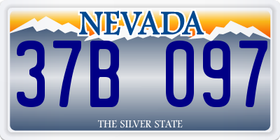 NV license plate 37B097