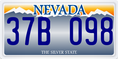 NV license plate 37B098