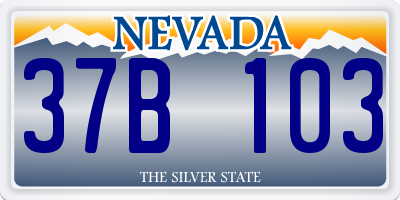 NV license plate 37B103