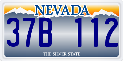NV license plate 37B112